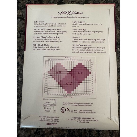 Hanes Silk Reflections White Control Top Pantyhose Size AB Silky Sheer Style 715 - Picture 2 of 3
